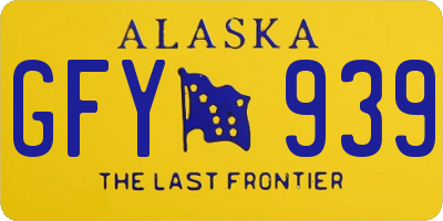 AK license plate GFY939