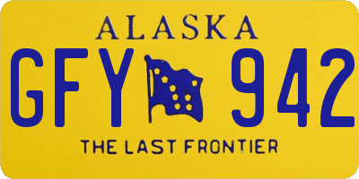 AK license plate GFY942