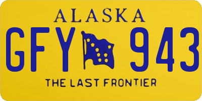 AK license plate GFY943
