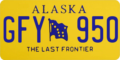 AK license plate GFY950