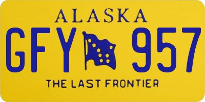 AK license plate GFY957