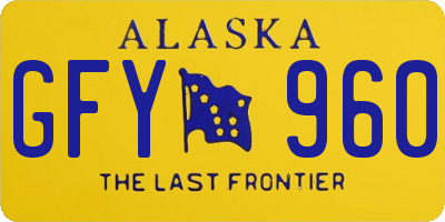 AK license plate GFY960