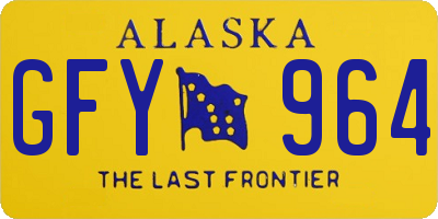 AK license plate GFY964