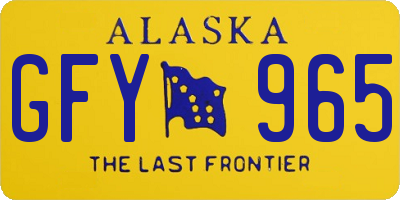 AK license plate GFY965
