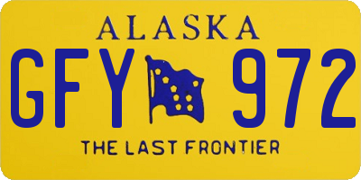 AK license plate GFY972