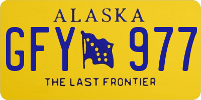 AK license plate GFY977