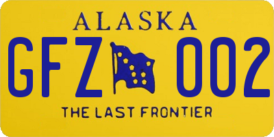 AK license plate GFZ002