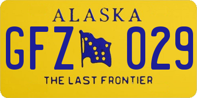 AK license plate GFZ029