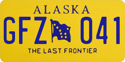 AK license plate GFZ041