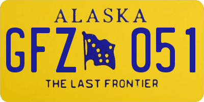 AK license plate GFZ051