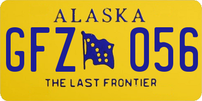 AK license plate GFZ056