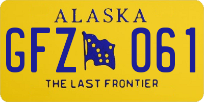 AK license plate GFZ061