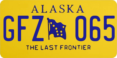 AK license plate GFZ065