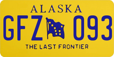 AK license plate GFZ093
