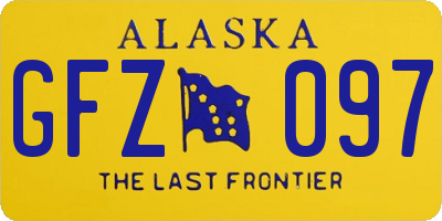 AK license plate GFZ097