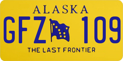AK license plate GFZ109