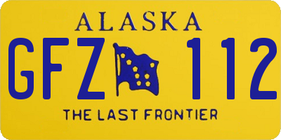 AK license plate GFZ112