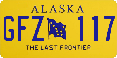 AK license plate GFZ117