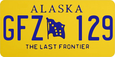 AK license plate GFZ129