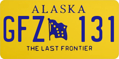 AK license plate GFZ131