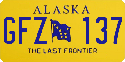 AK license plate GFZ137