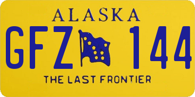 AK license plate GFZ144