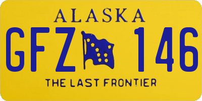 AK license plate GFZ146
