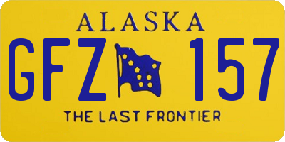 AK license plate GFZ157