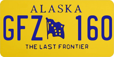 AK license plate GFZ160