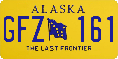 AK license plate GFZ161