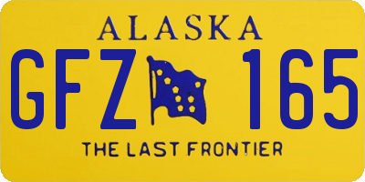 AK license plate GFZ165
