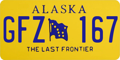 AK license plate GFZ167