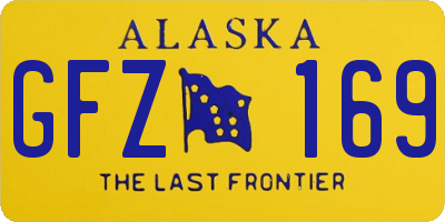 AK license plate GFZ169