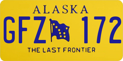 AK license plate GFZ172