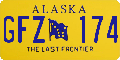 AK license plate GFZ174