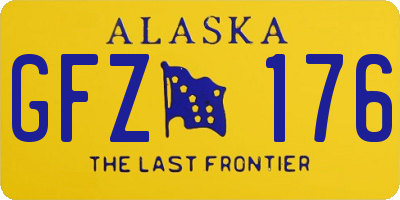 AK license plate GFZ176