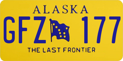 AK license plate GFZ177