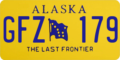 AK license plate GFZ179