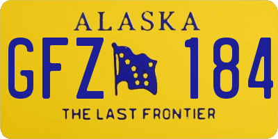 AK license plate GFZ184