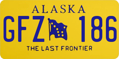 AK license plate GFZ186