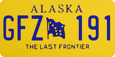 AK license plate GFZ191