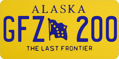 AK license plate GFZ200