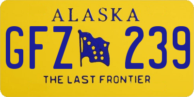 AK license plate GFZ239