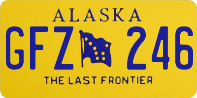 AK license plate GFZ246