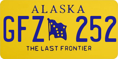AK license plate GFZ252