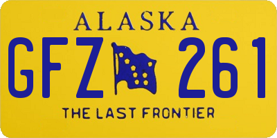 AK license plate GFZ261