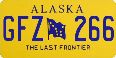 AK license plate GFZ266