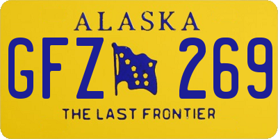 AK license plate GFZ269