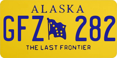 AK license plate GFZ282