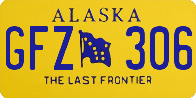 AK license plate GFZ306